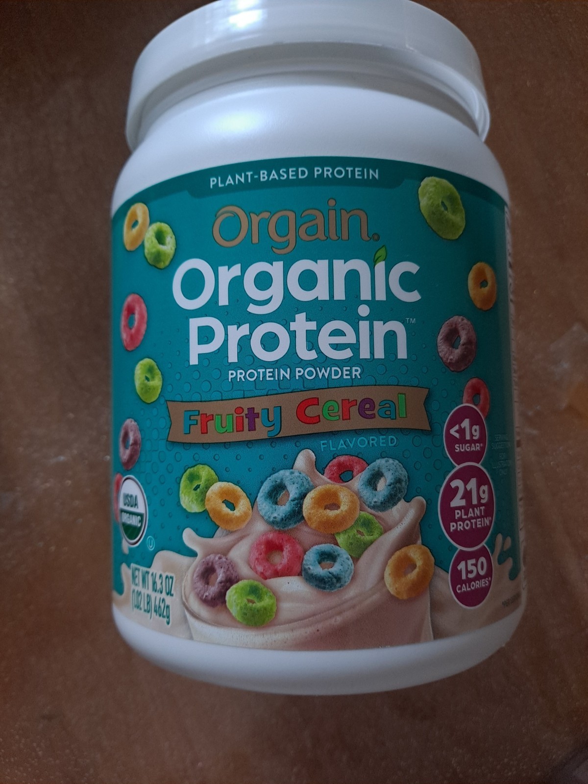Orgain Organic Plant Based Protein Powder Fruity Cereal Flavor