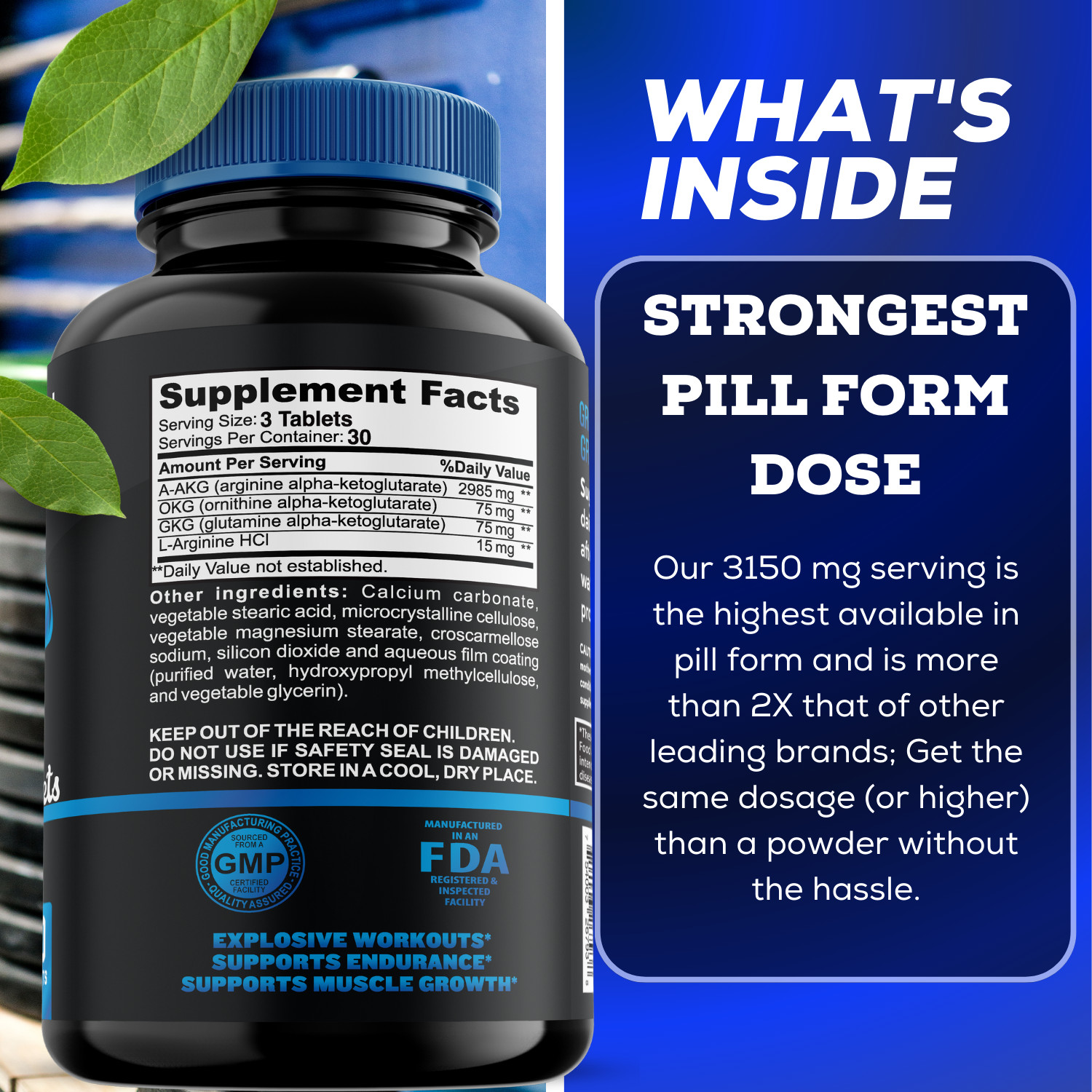 N O XT Nitric Oxide Supplement With L Arginine L Citrulline for men & women NEW