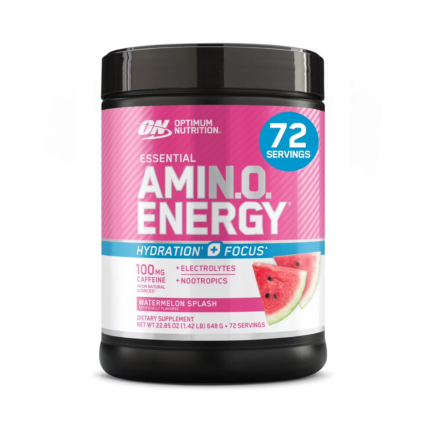 Optimum Nutrition, Amino Energy + Focus, Pre-Workout, Watermelon, 1.42 lbs.