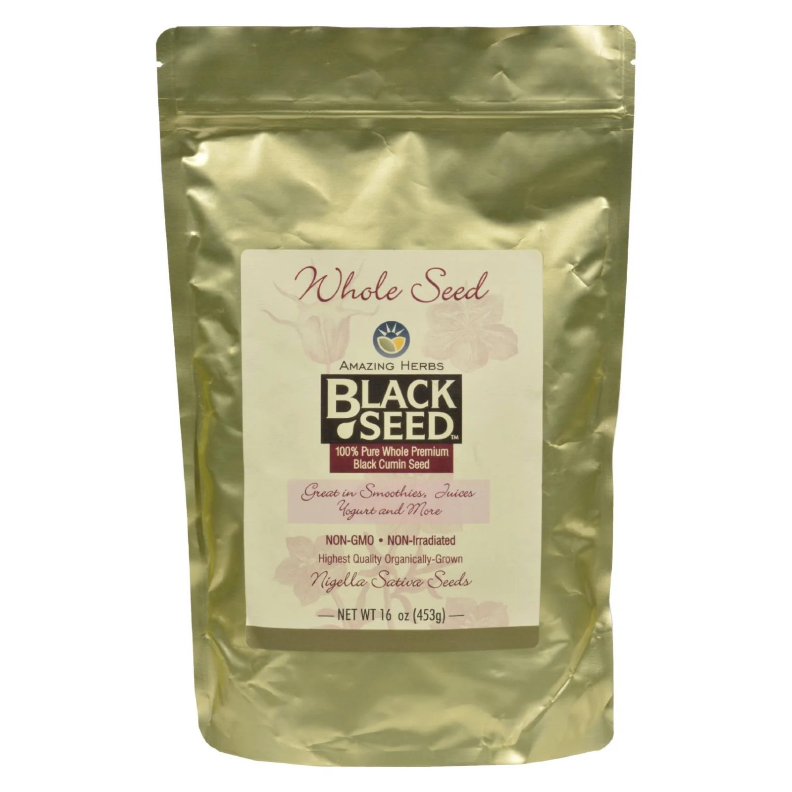 Amazing Herbs Black Seed Whole Seeds, 16 Oz.