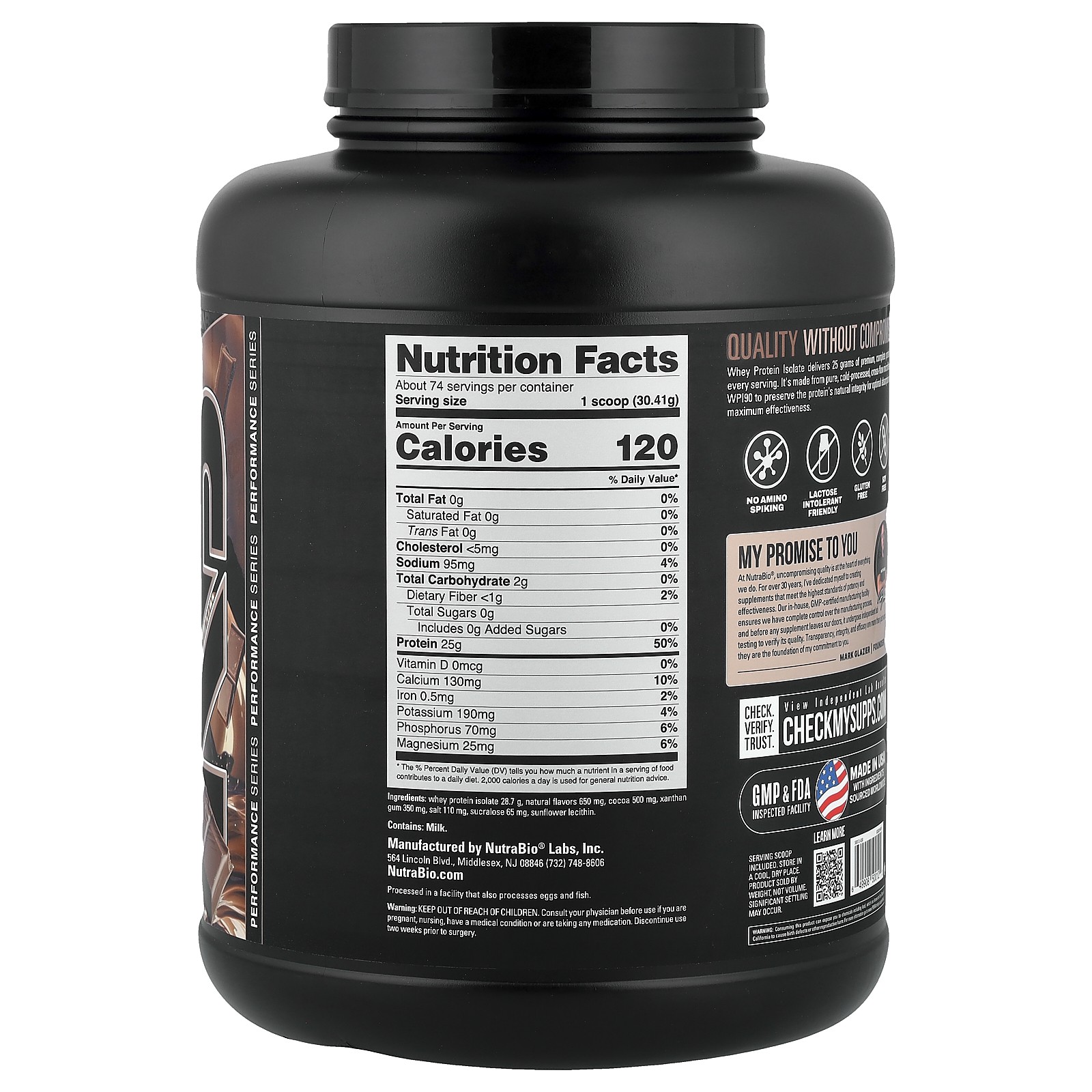 Whey Protein Isolate, Dutch Chocolate, 5 lbs (2,268 g)