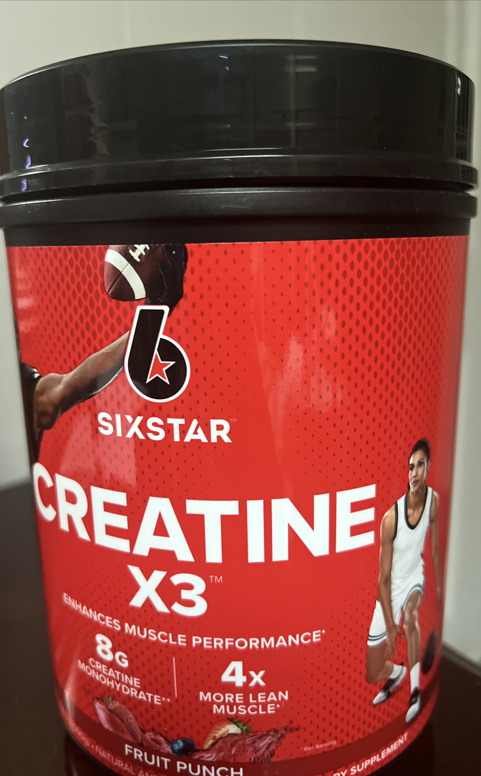 Six Star Creatine X3 Enhances Muscles & Strength, Fruit Punch – 2.18 lbs.