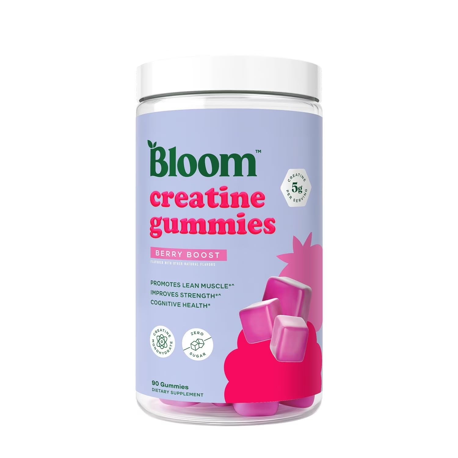 Bloom Creatine Monohydrate Gummies, 5g Per Serving, Sugar Free Creatine Gummy…