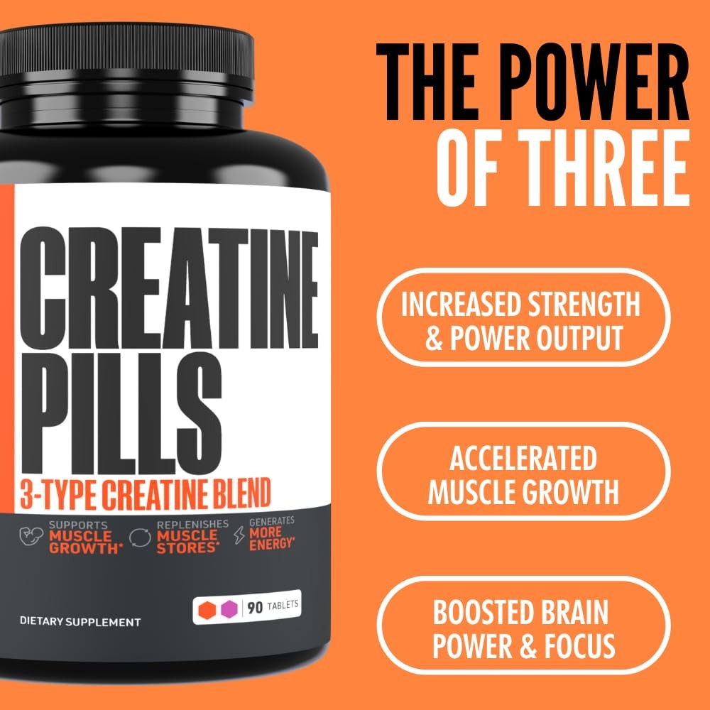 Creatine Pills 5g 3X Pure Creatine Monohydrate Pills Pre Workout Bulk Muscle …