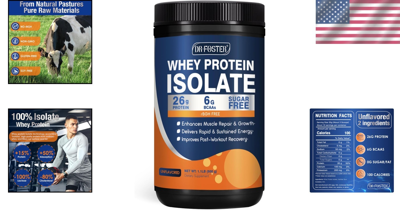 Polvo De Proteina De Suero Para Aumentar Masa Muscular- Proteinas Naturales