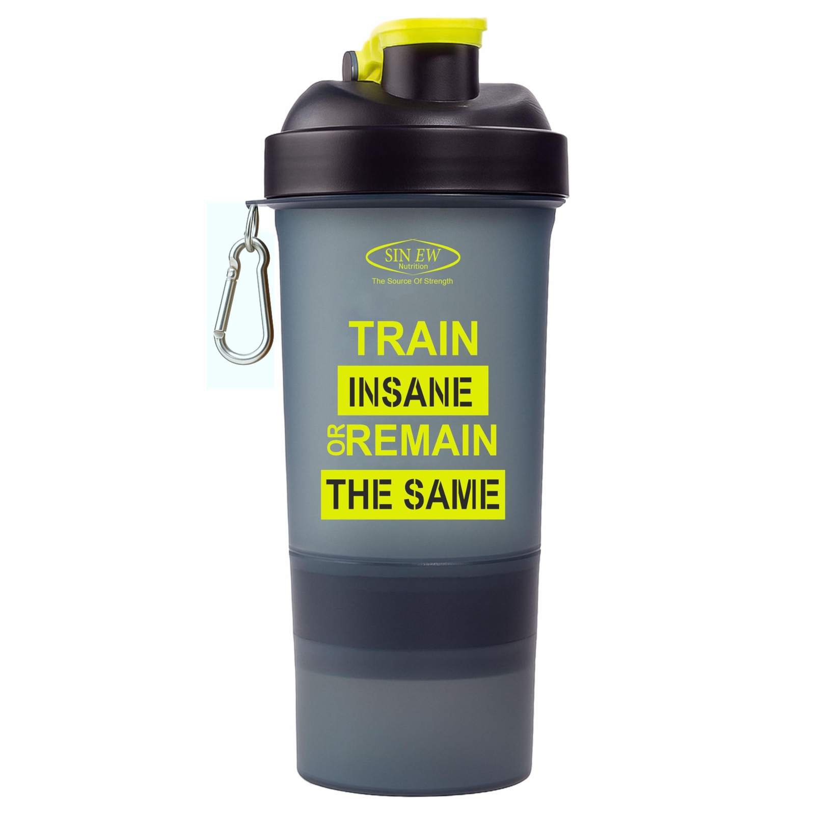 SINEW NUTRITION Shaker Bottle 600ml | 2 Storage Compartments