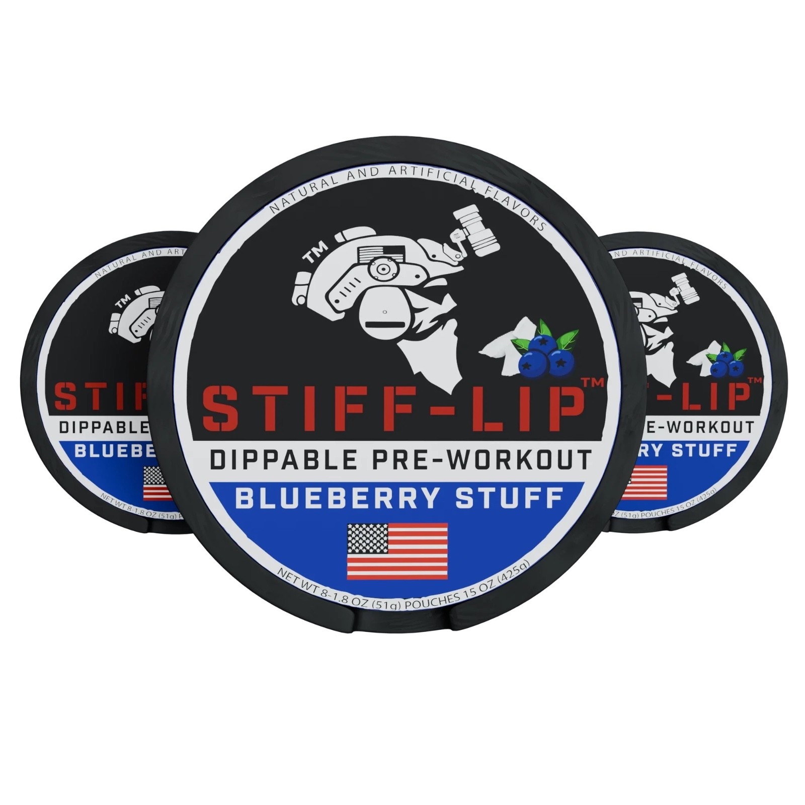 3 PACK STIFF LIP Dippable PRE-WORKOUT High Stim 300mg Caffeine See Description