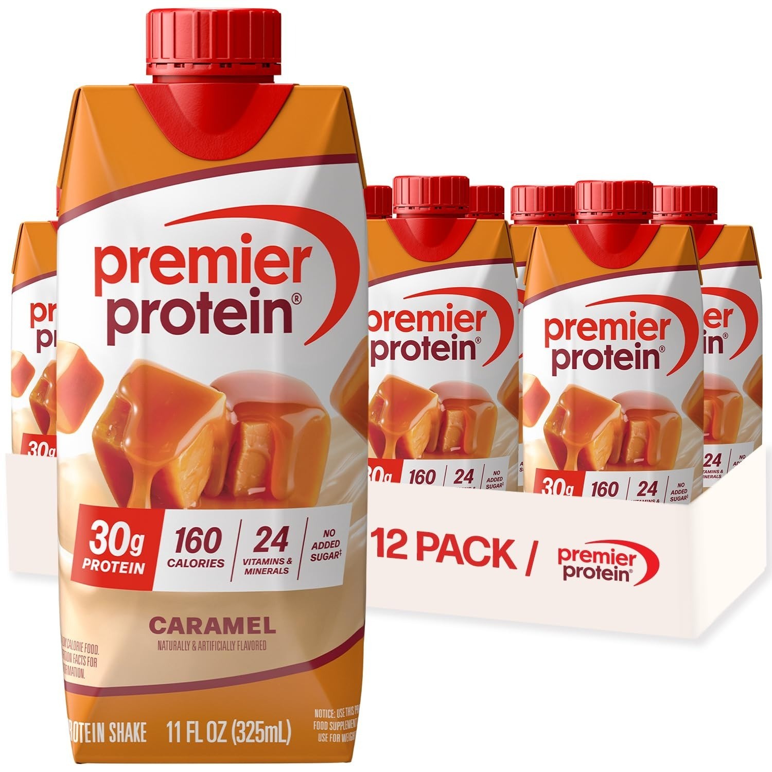 Premier Protein Energy 30g High Protein Shake Cafe Latte 12 Pack