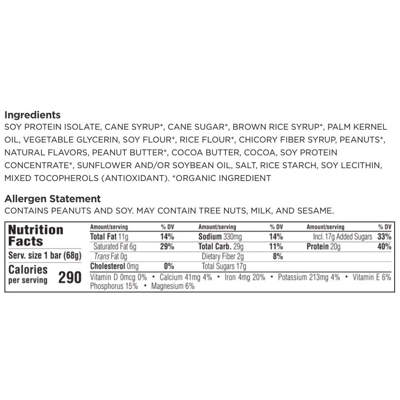 Clif Builders Protein Bar Chocolate Peanut Butter | Plant-Based, Gluten-Free,