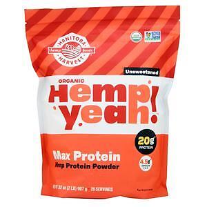 Manitoba Harvest Organic Hemp Yeah! Max Protein Unsweetened 32 oz