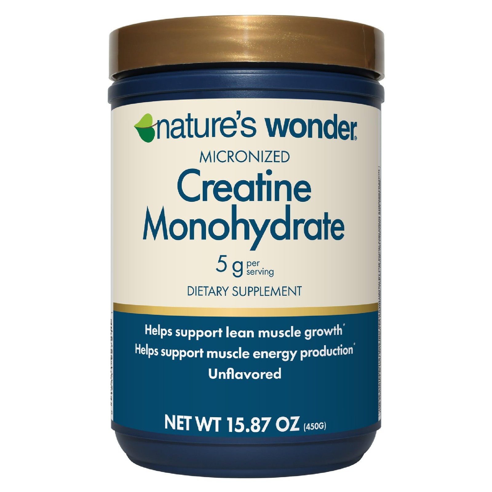Nature’s Wonder Micronized Creatine Monohydrate 15.87 Ounce (Pack of 1)