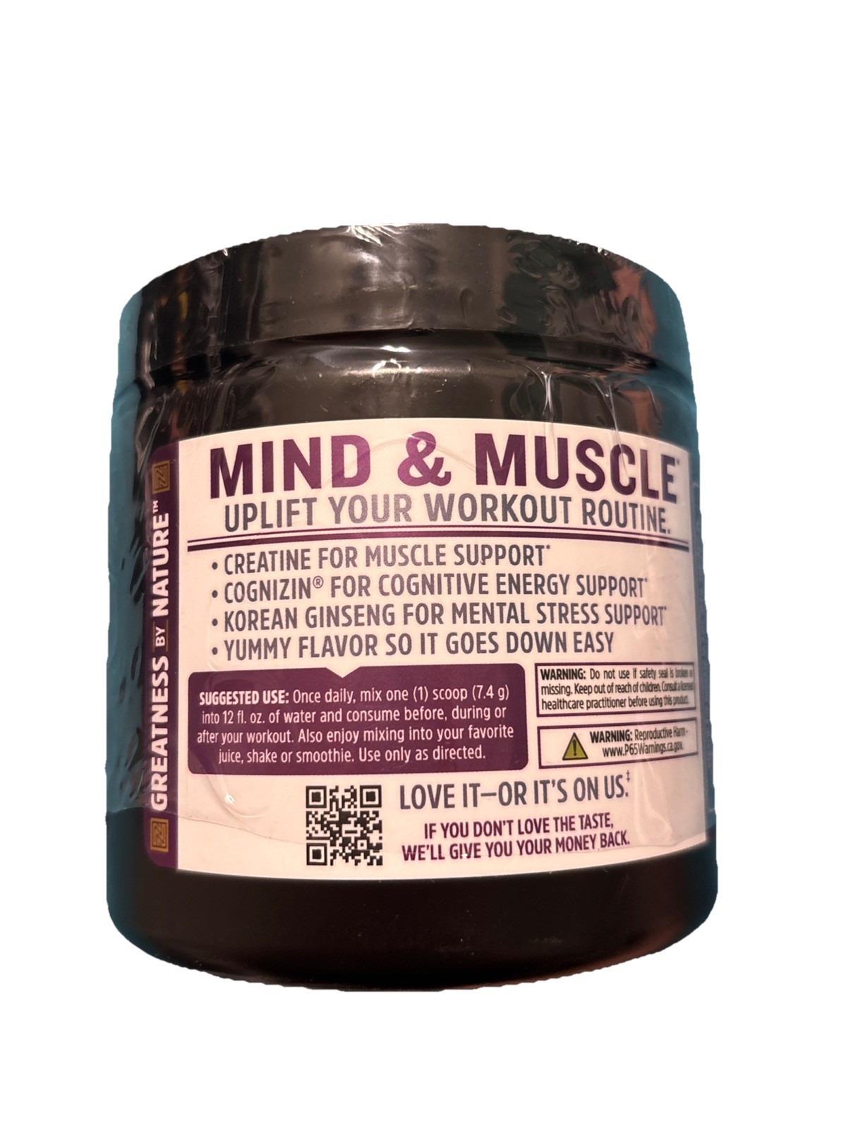 Zhou Creatine Calm & Focus Powder BlackBerry Lemon 30 Servings 7.8 Oz