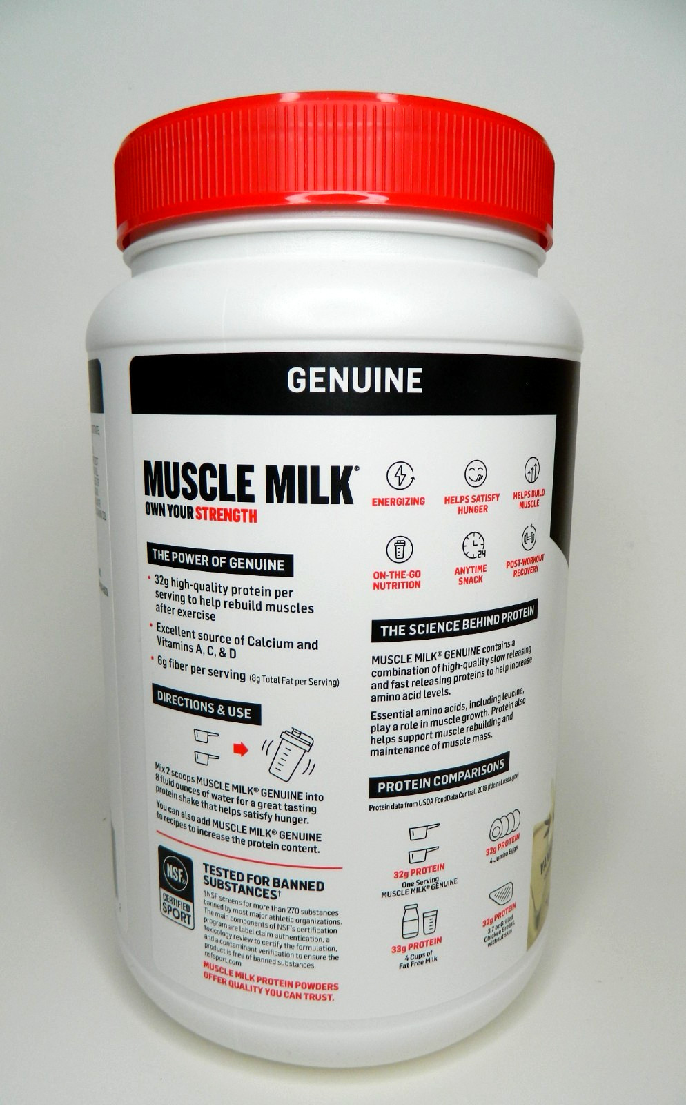 2 Muscle Milk Protein Powder VANILLA CREME 39.5 oz (2.47 lb) 16 Servings BB 2/27