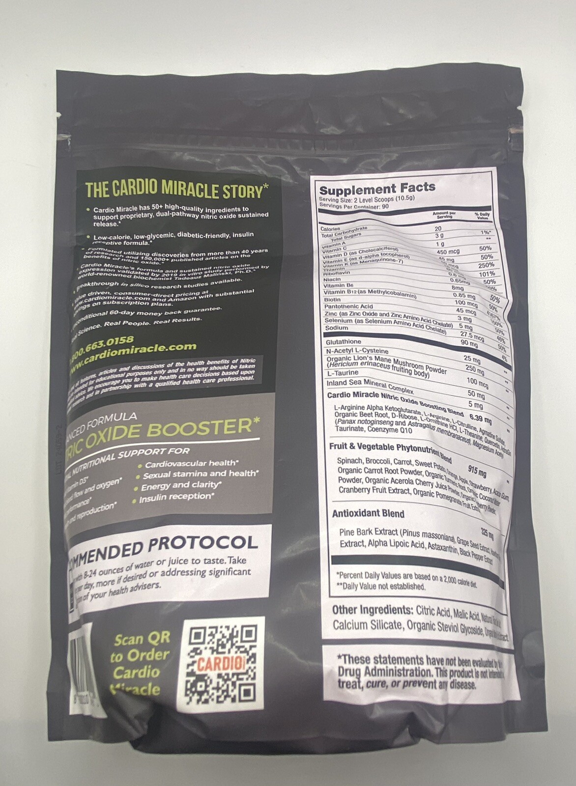 Cardio Miracle (Made in USA) The Complete Nitric Oxide 10/2025 – LARGE , (90 )