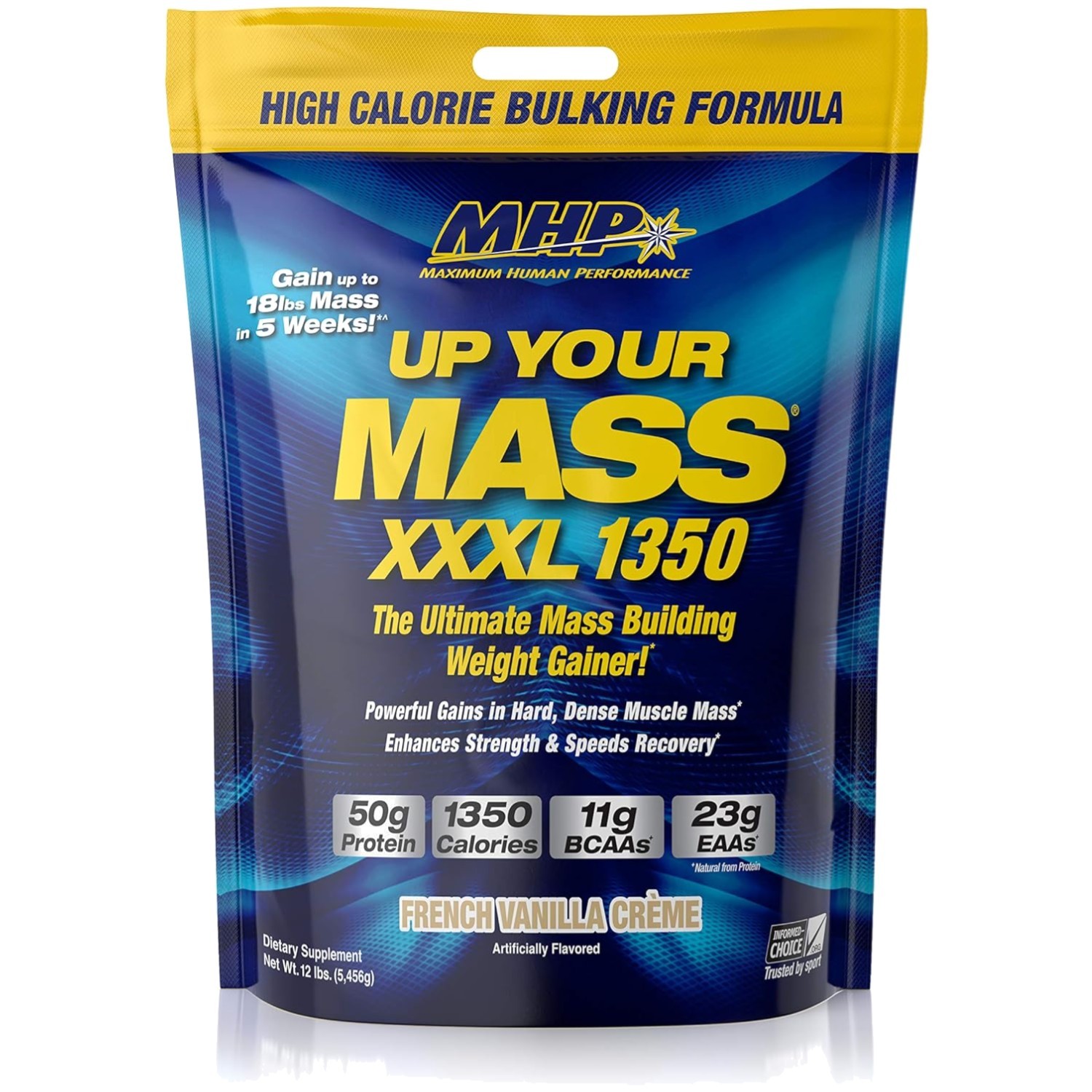 MHP UP YOUR MASS XXXL 1350 – Muscle Mass Gainer, 50g Protein