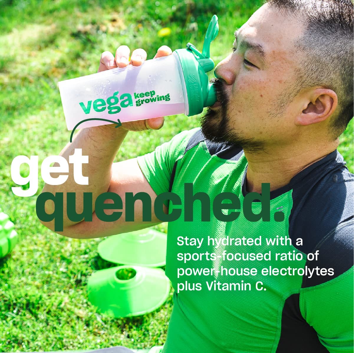 Vega Sport Hydration Powder Berry 50 Servings Electrolyte Supplement Vegan Gl…