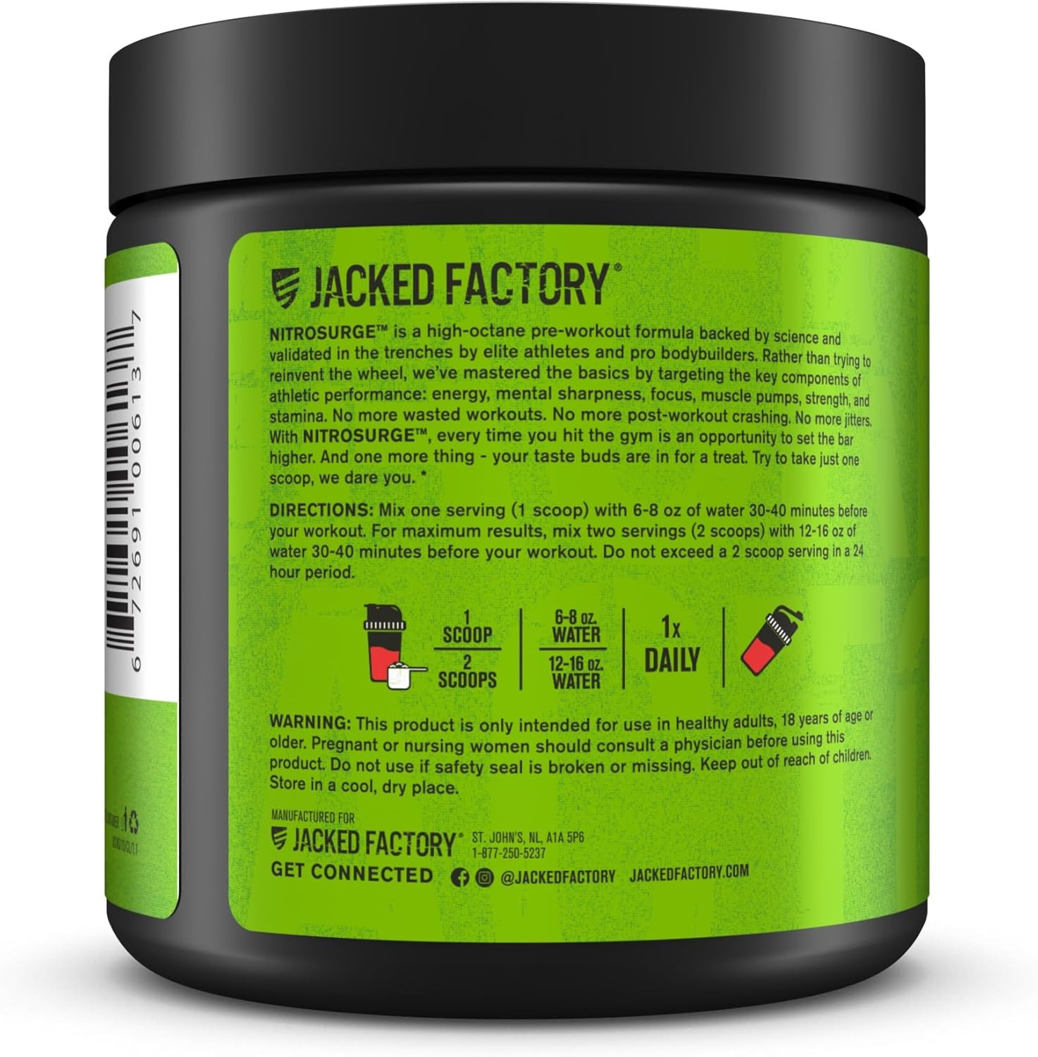 NITROSURGE Pre Workout Supplement – Endless Energy, Instant Strength Gains, Clea