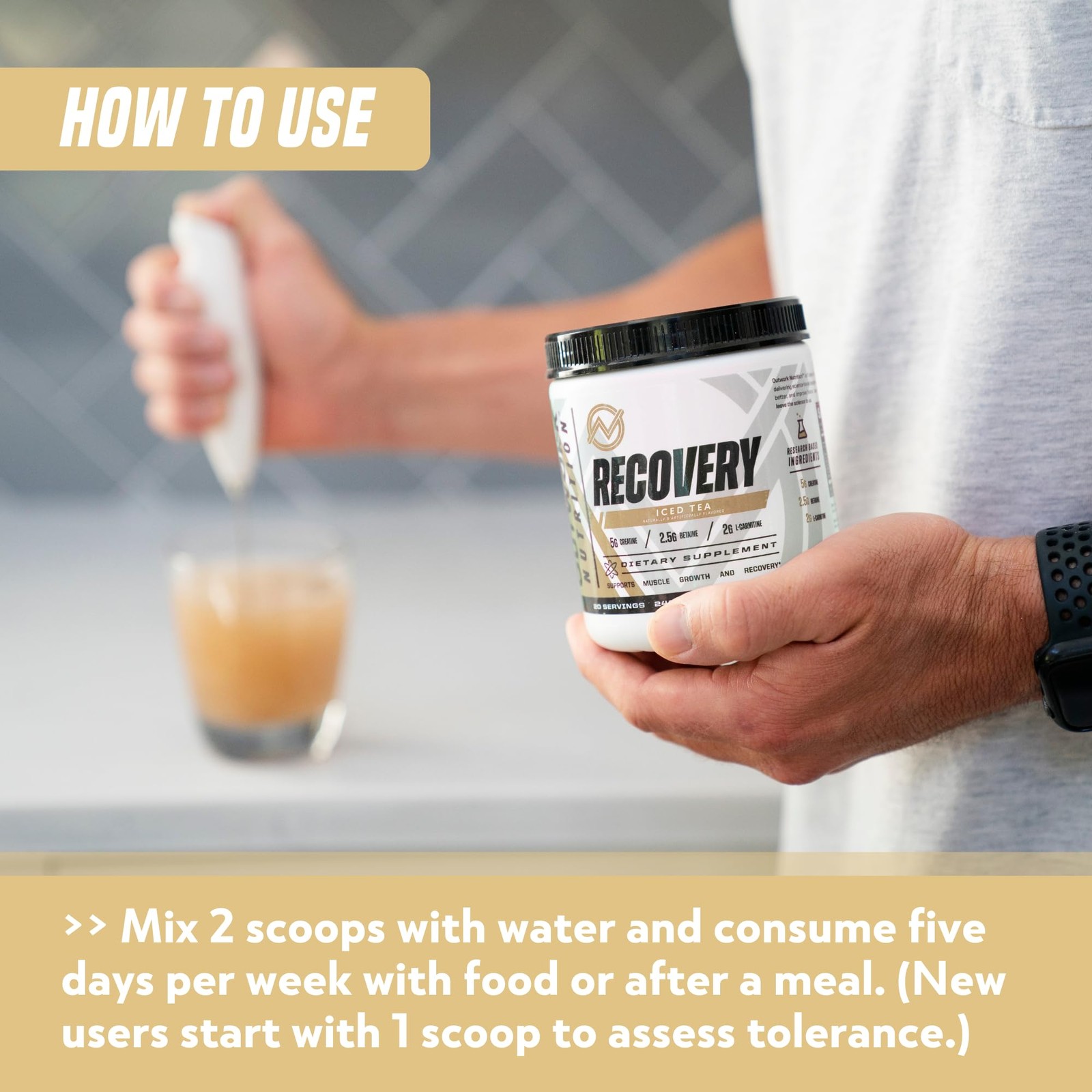 Post Workout Recovery Powder – Creatine Monohydrate, KSM-66 Ashwagandha & Tar…