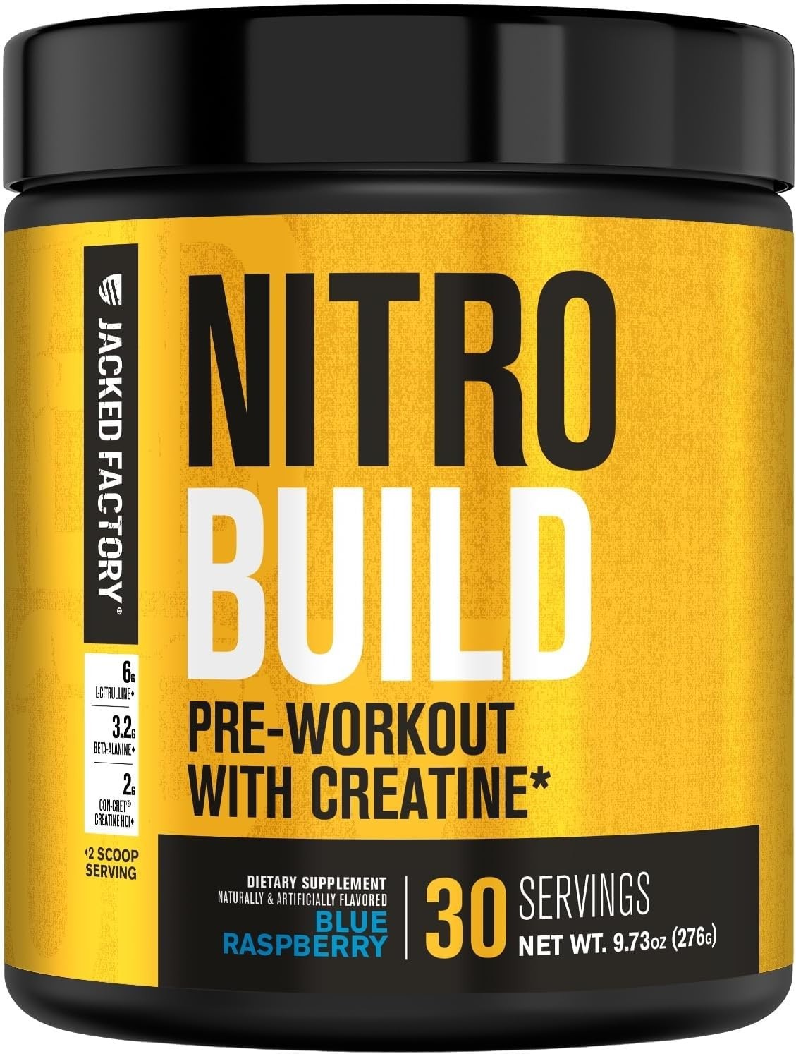 Elevate Workouts with Nitrosurge Build Pre Workout – 30 Servings, Blue Raspberry