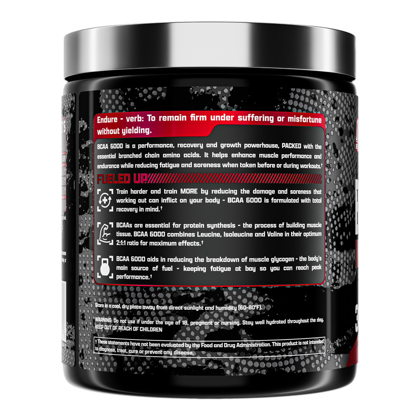 Nutrex BCAA 6000 Recovery Endurance Amino Acid Leucine Valine Isoleucine 30 Svgs
