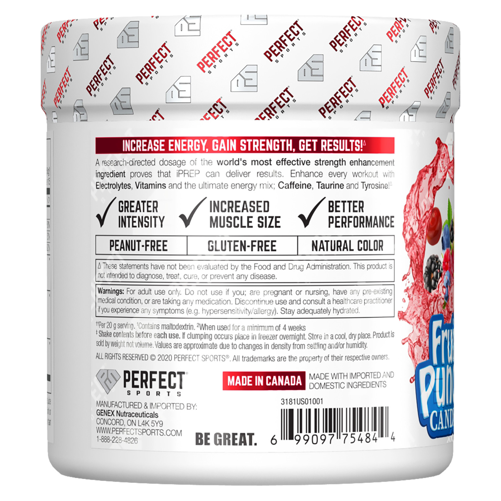 iPrep, Advanced Pre-Workout, Fruit Punch, 10.6 oz (300 g)