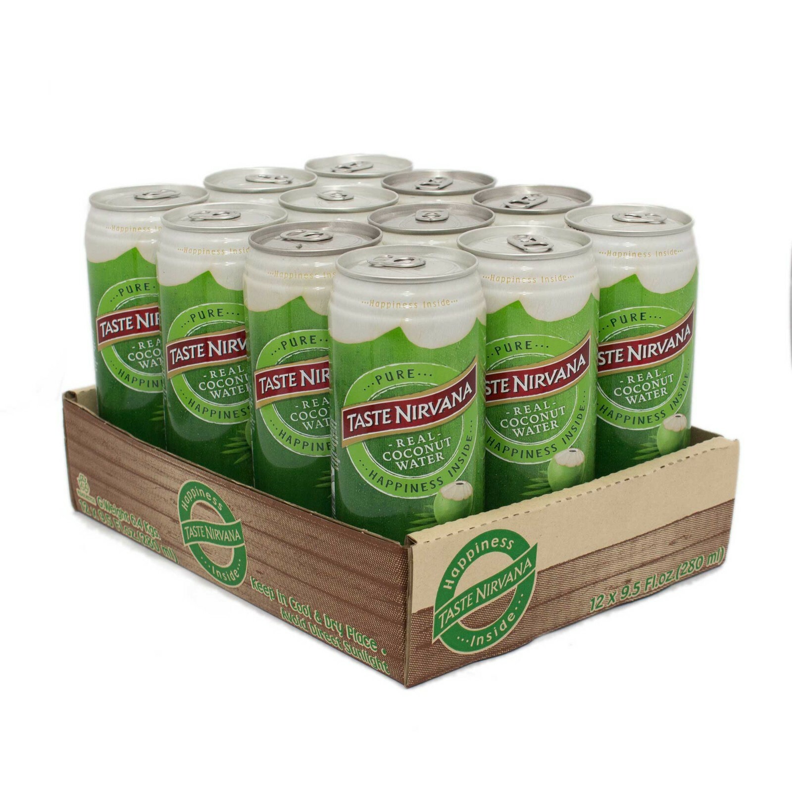 Taste Nirvana All Natural Real Coconut Water |12 x 16 oz BPA free cans