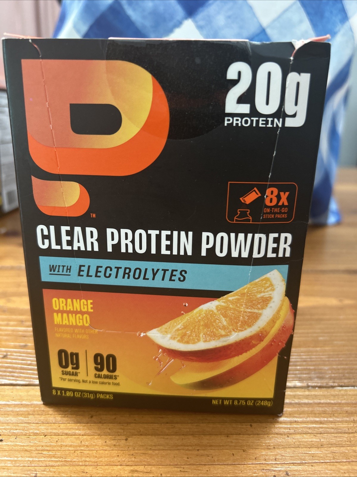 Protein2o Whey Protein Isolate 20g Sugar Free Orange Mango 8-Pack 2/2027
