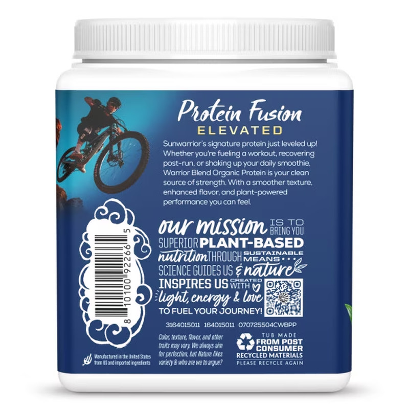 Organic Chocolate Warrior Blend Performance Protein, 17.76 OZ