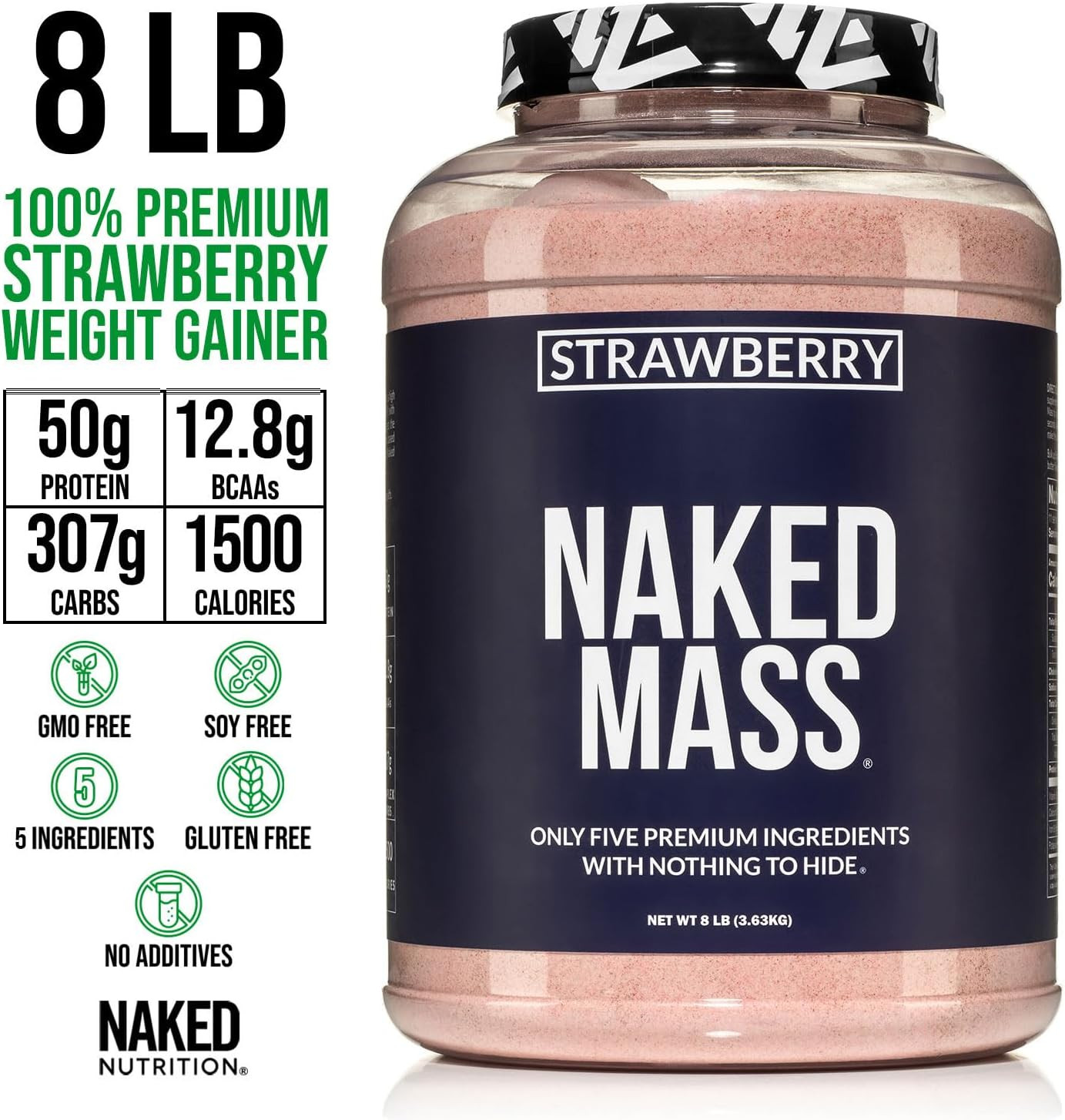 Strawberry Mass – 1,500 Calories, 50G Protein, Nothing Artificial. Strawberry We