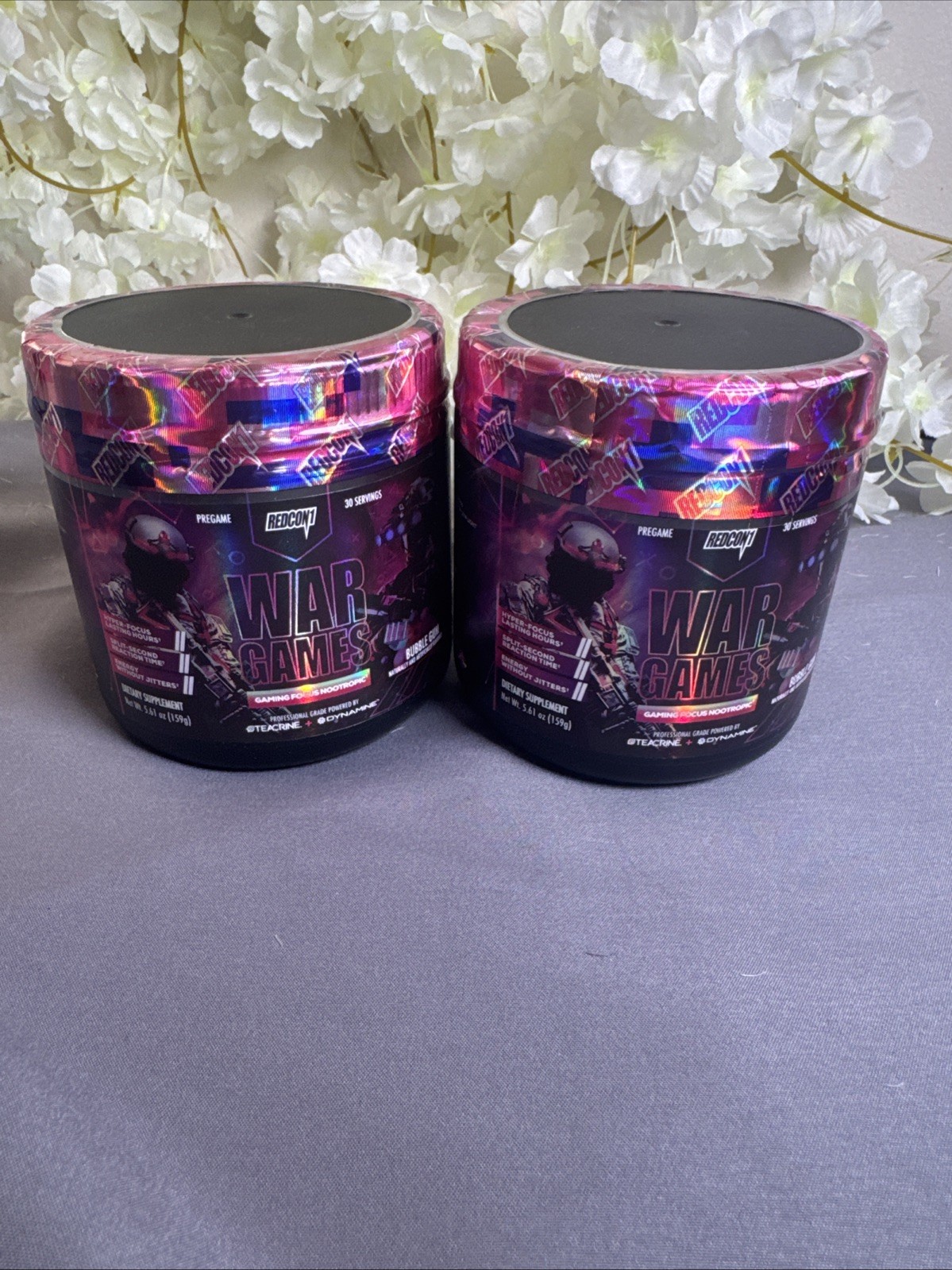 Lot 2 REDCON1 War Games Gaming Focus Nootropic Powder 30 Servings Pregame