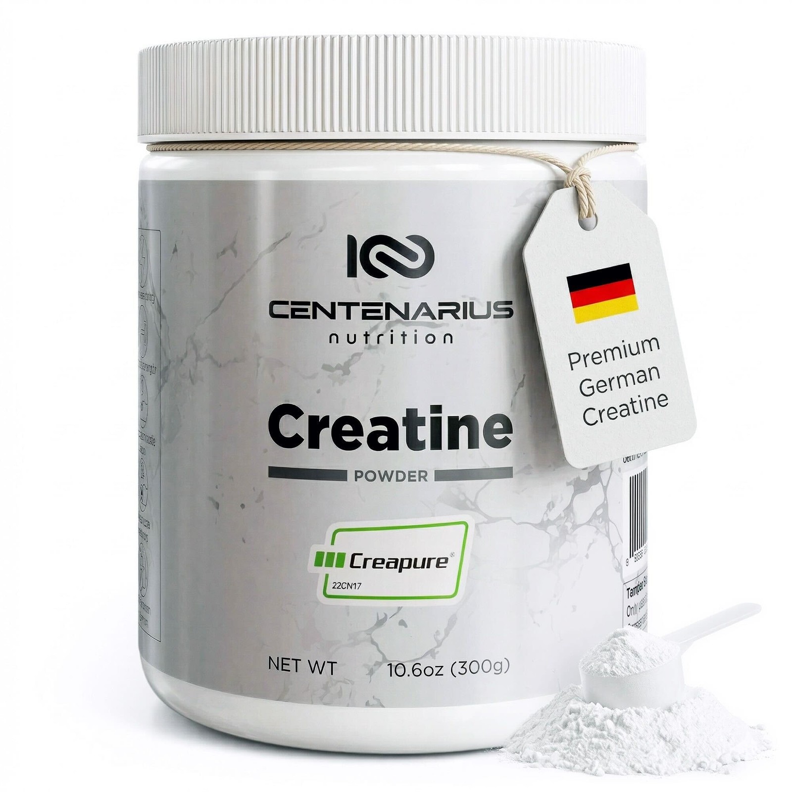 Monohydrate Powder Unflavored 300g, Micronized Creatine Supplement for Men women