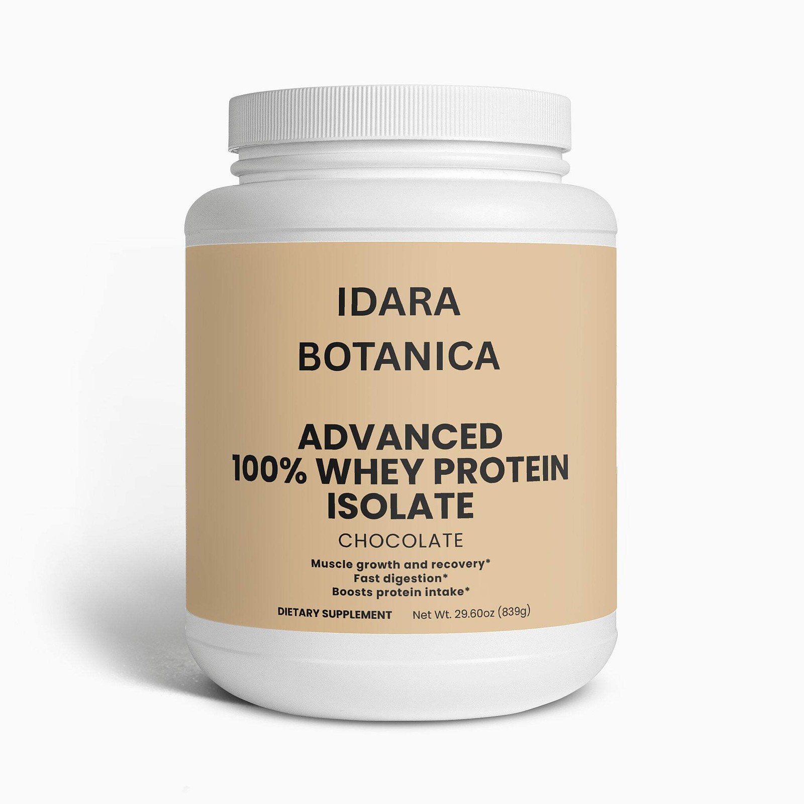 Advanced 100% Whey Protein Isolate (Chocolate) for Muscle growth and Recovery