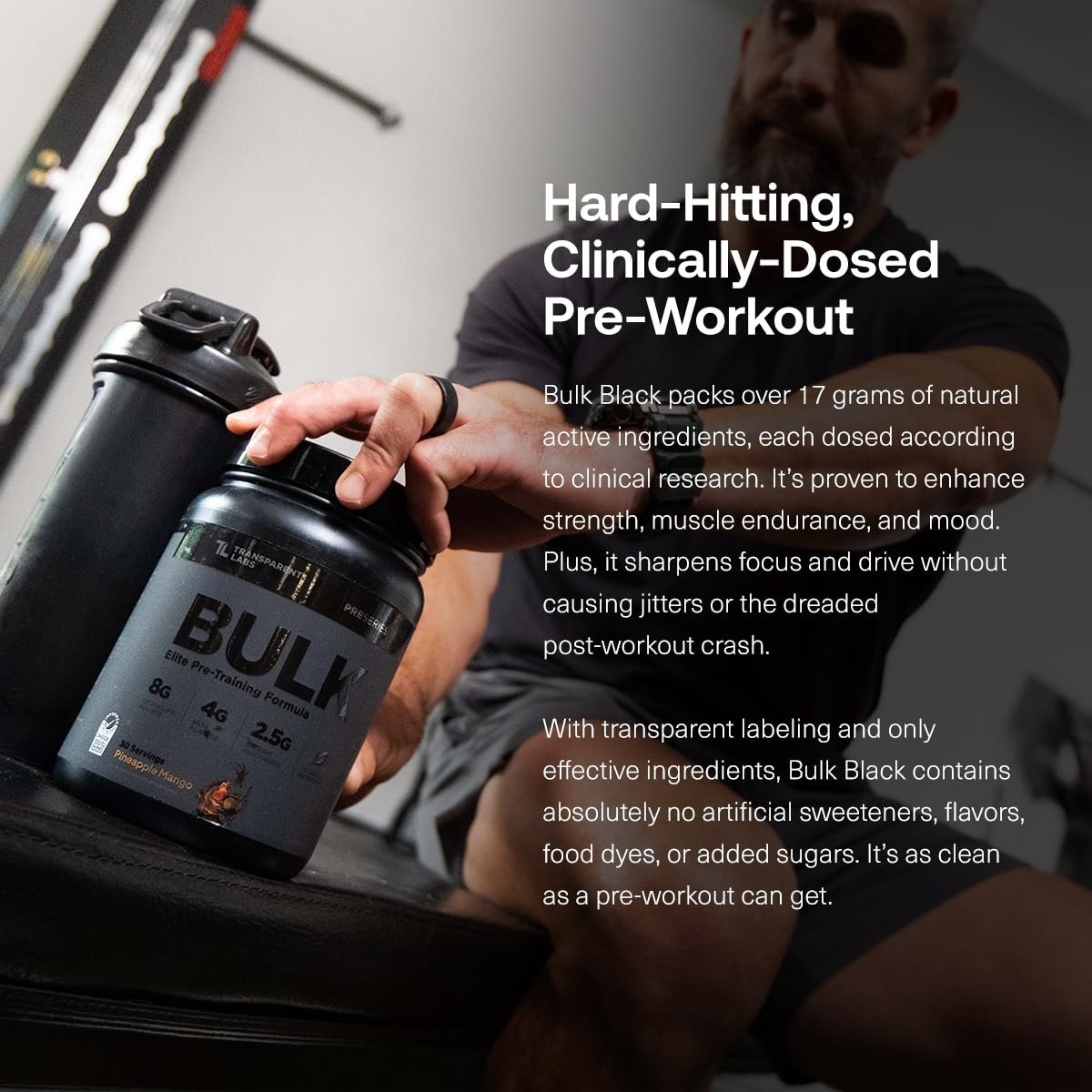 Sugar-Free Pre Workout for Men & Women – Beta Alanine, Citrulline, Caffeine – 30