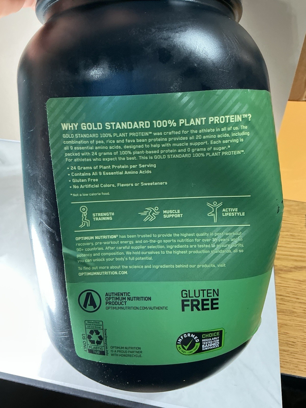Optimum Nutrition Gold Standard 100% Plant Protein, Creamy Vanilla 1.63 lbs 8/26