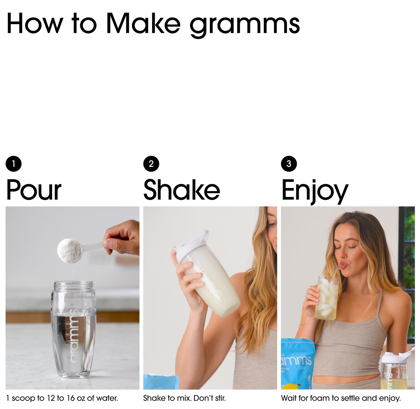 GRAMMS Clear Protein Powder 20G for Women & Men | Grass-Fed 18 Pack
