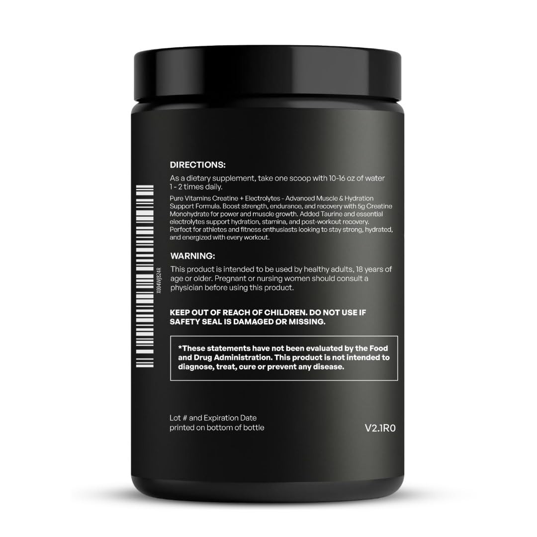 Pure Vitamins Pure Fusion Creatine Monohydrate Electrolyte Blend