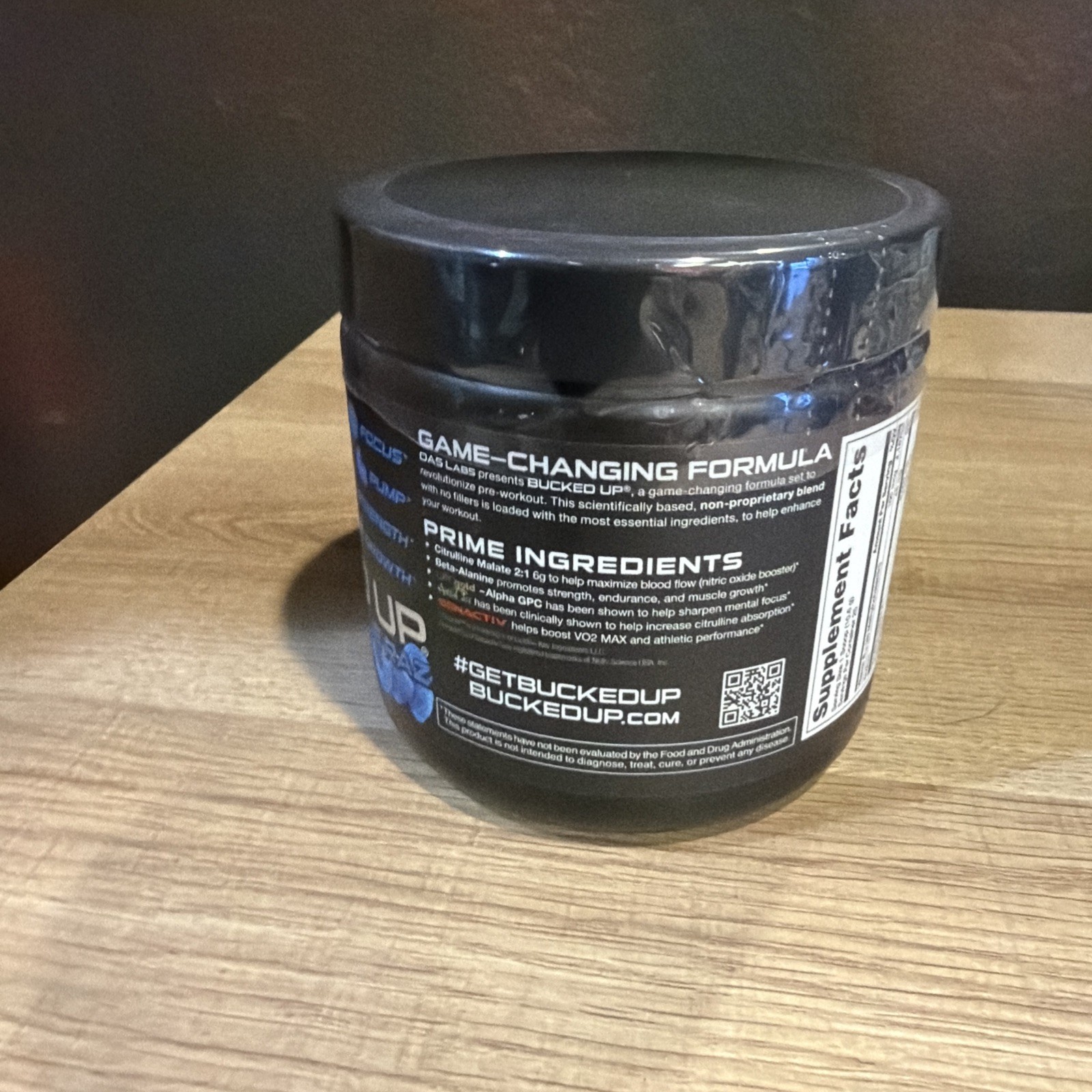 Bucked Up Pre-Workout Powder with 200mg Caffeine – Blue Raz 25 Servings)Ex 9/27