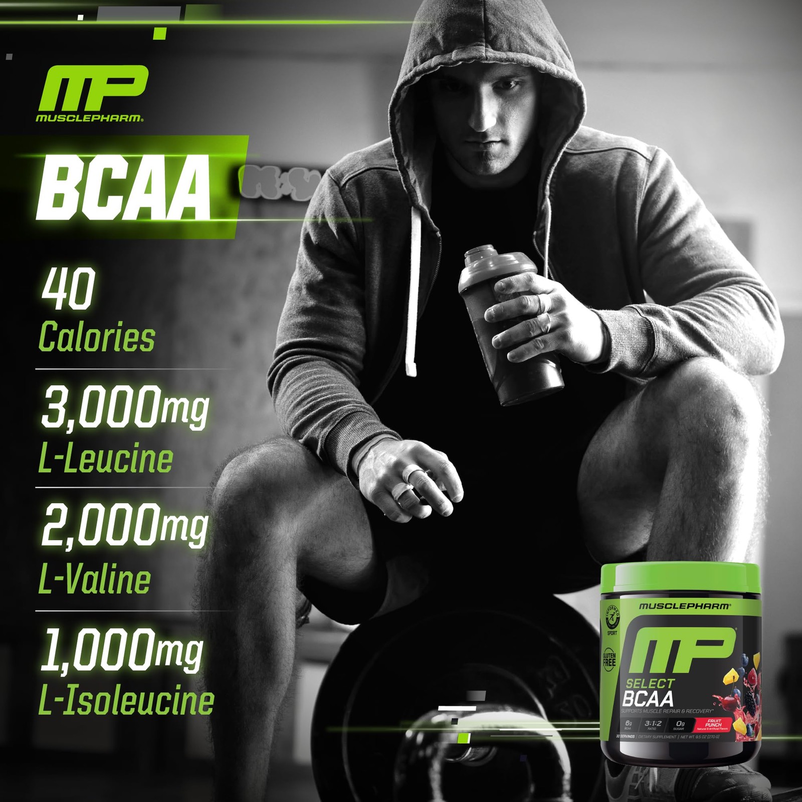 MusclePharm Essentials BCAA Powder, Pre & Post Workout Recovery Drink, Suppor…