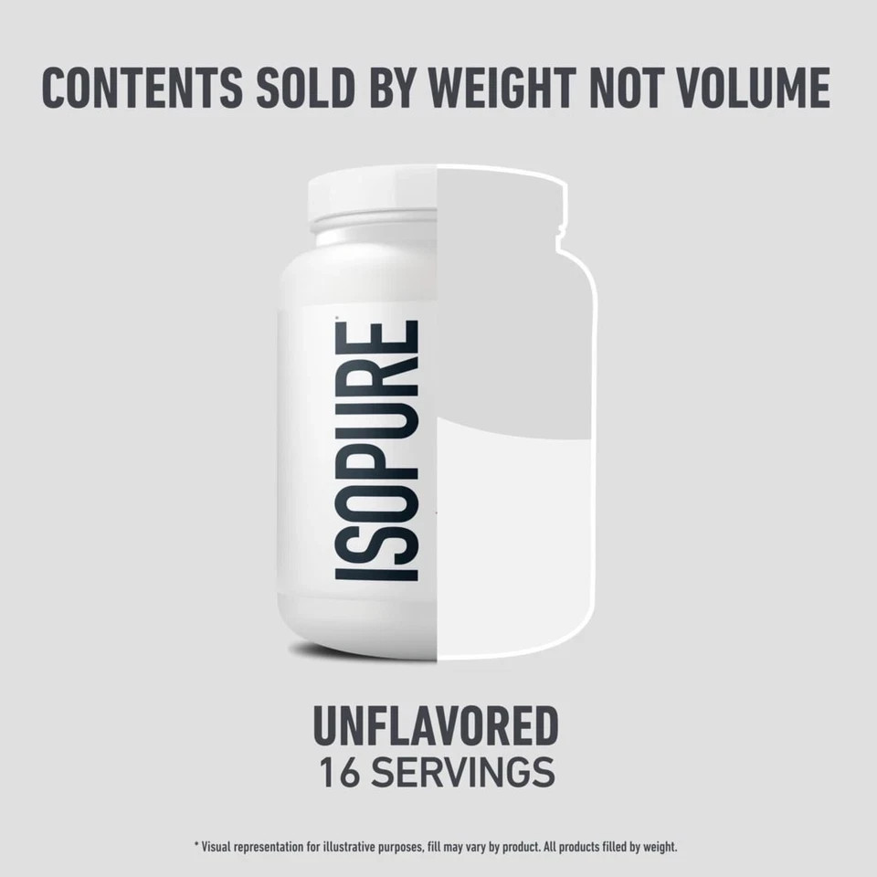 Isopure Zero Carb 100% Whey Protein Isolate Vanilla Protein Powder, 25g