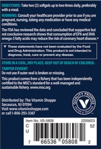 Premium Wild Alaskan Fish Oil Minis w/ VitaminD – EPA/DHA 1,100 MG -120 Softgels