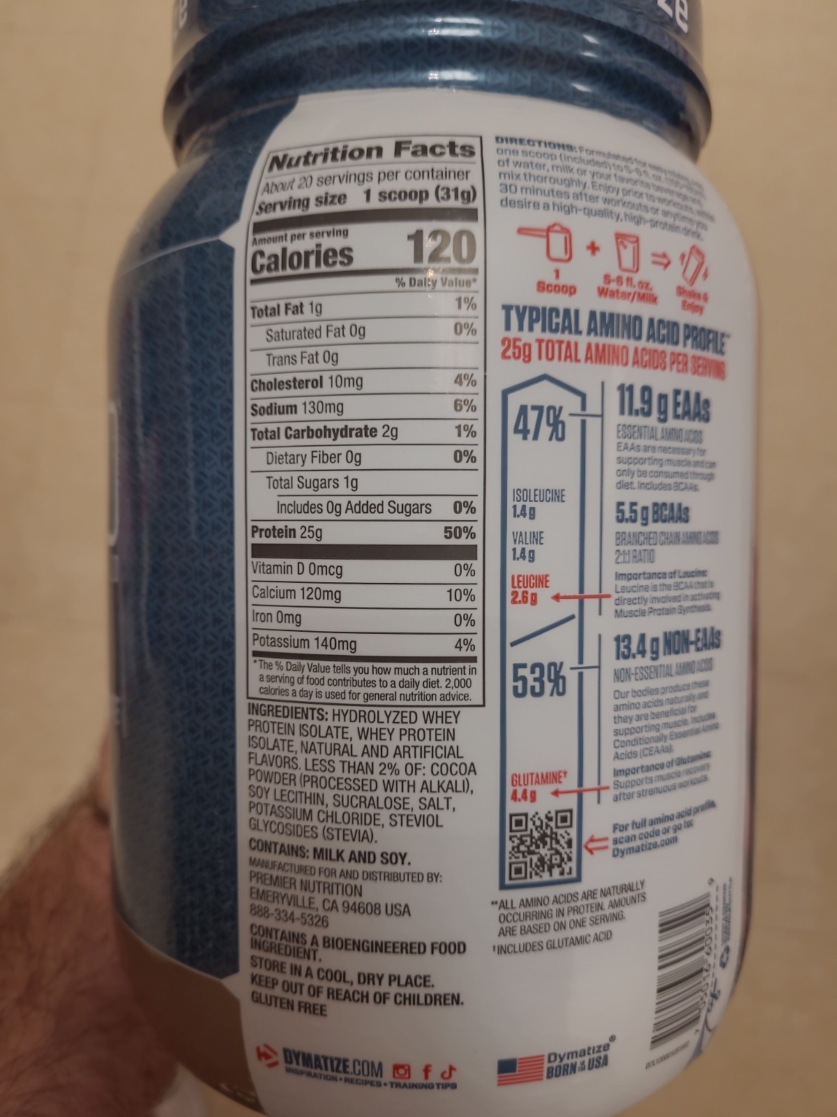 Dymatize Iso 100 Hydrolyzed 100% Whey Protein Isolate Cookies & Cream 1.36lbs