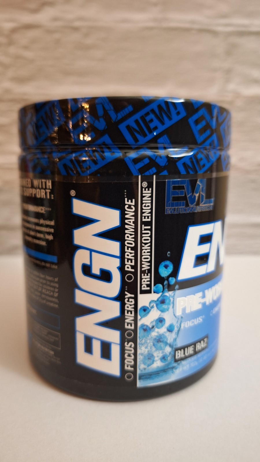 ENGN Pre-Workouts, 3 Tubs, Blue Raz, 90 Serv, 300mg caffeine, FREE EVL Shaker!
