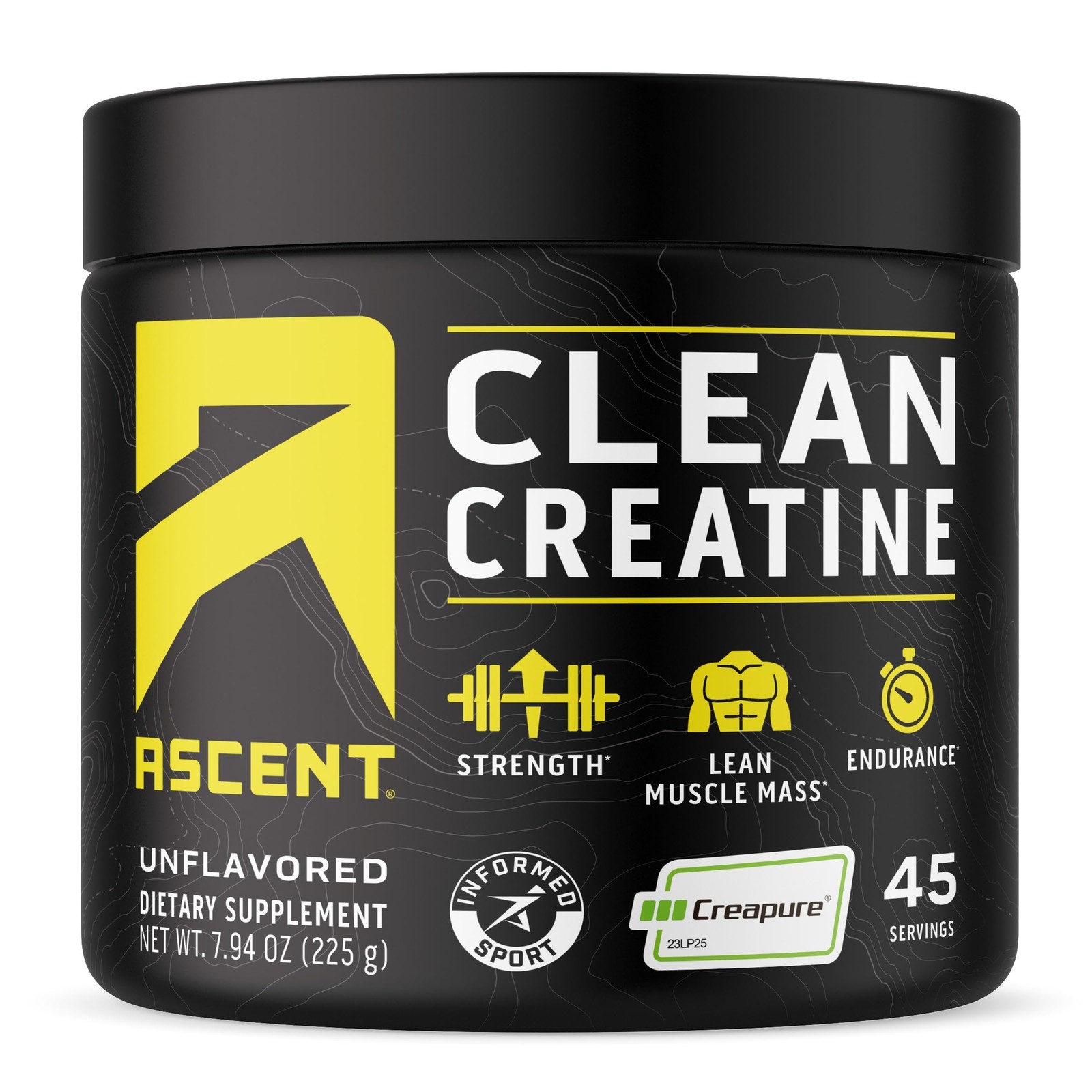 Ascent Clean Creatine Monohydrate Powder – 5G Per 45 Servings (Pack of 1)