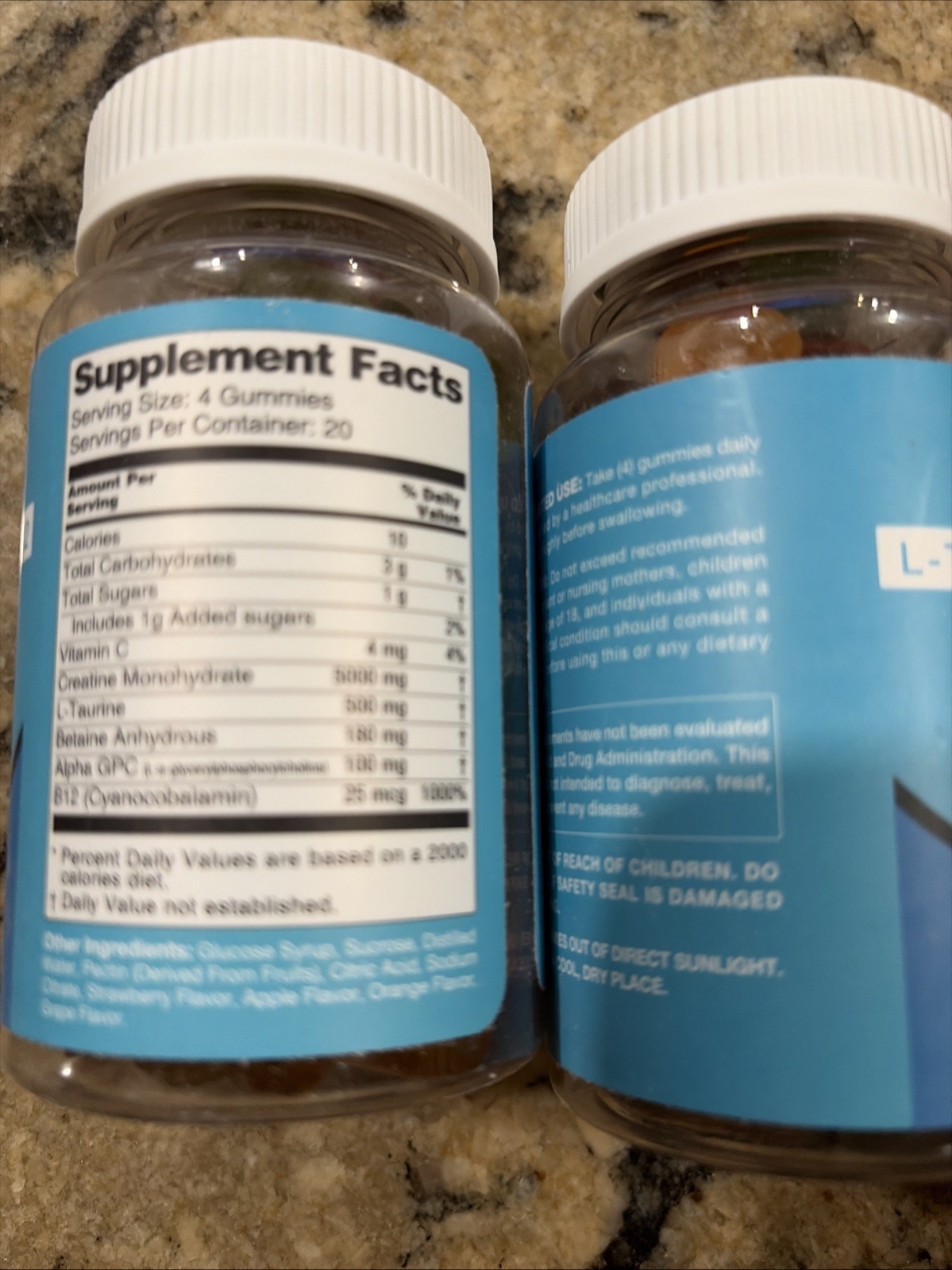 (2 pack) Creatine Monohydrate Gummies Berry with Taurine & B12, 80 Ct. X2