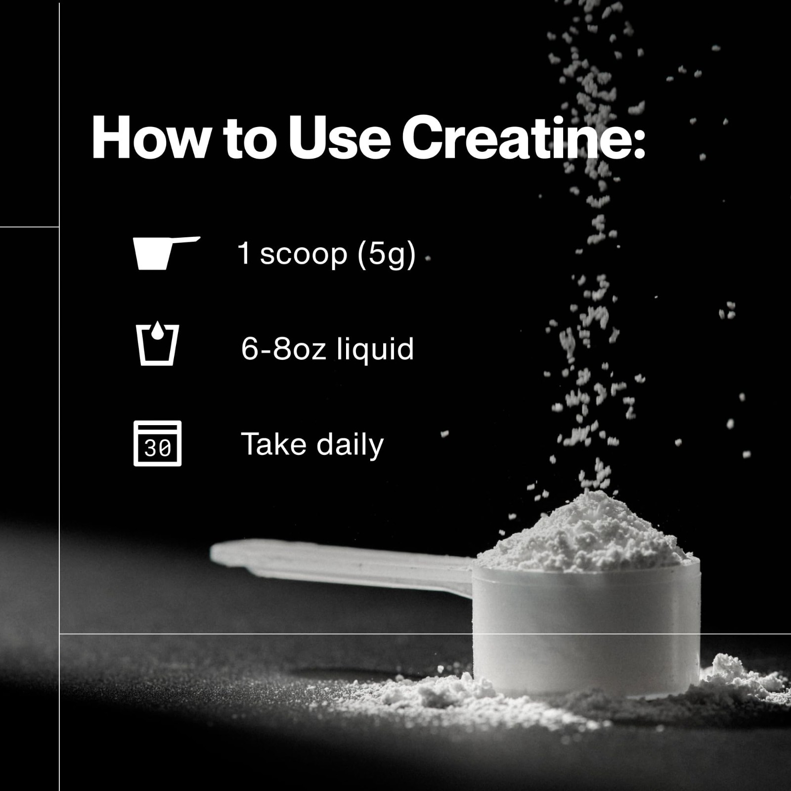Creatine Monohydrate Powder 5g | Unflavored, Lean Muscle, Strength & Recovery, N
