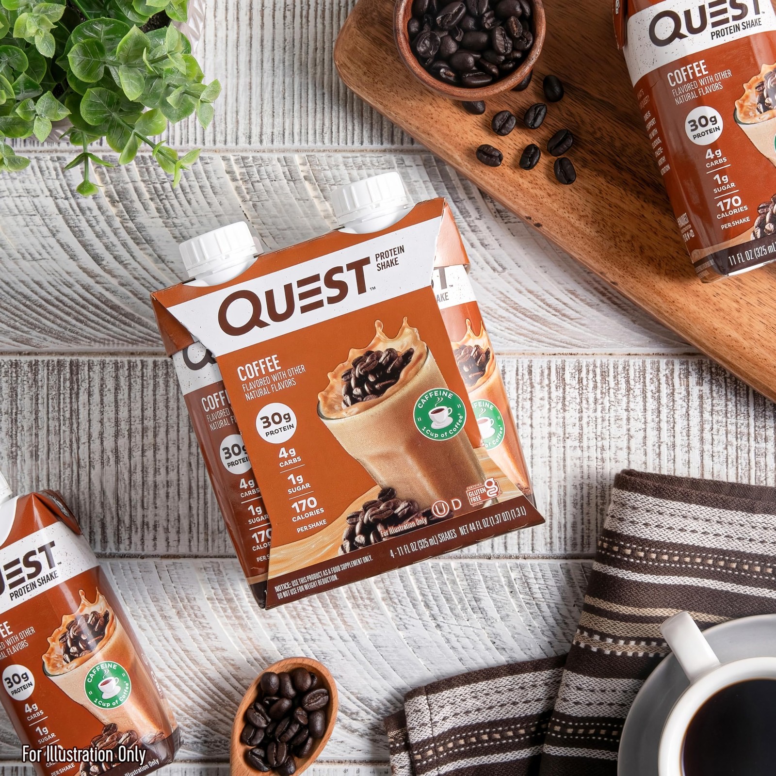 Quest Nutrition Ready to Drink Coffee Protein Shake, 132 Fl Oz (Pack of 1)