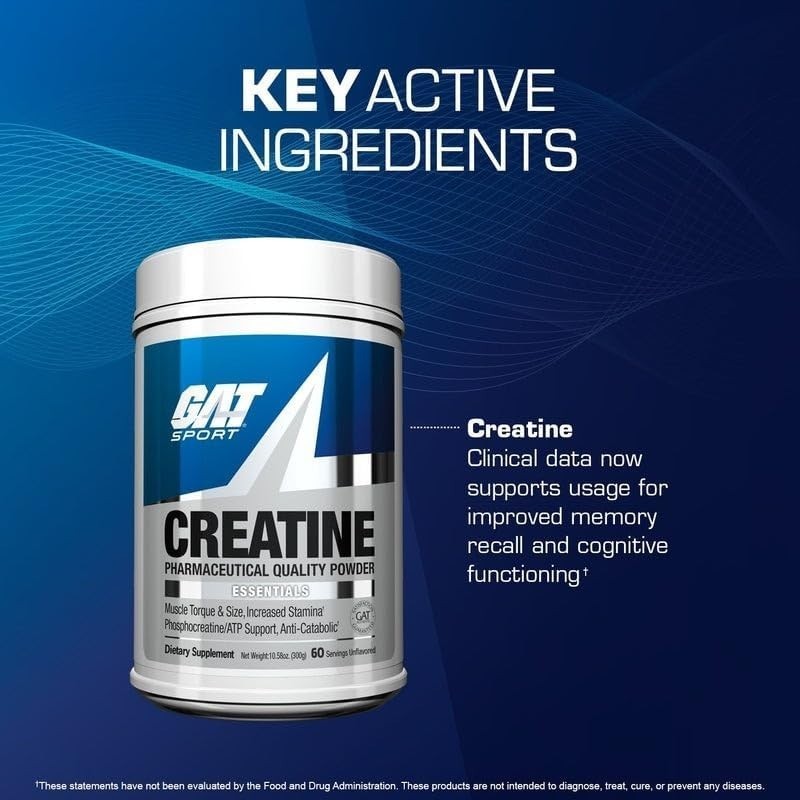 GAT SPORT CREATINEMONOHYDRATE 60 SERV 300GR UNFLAVOR