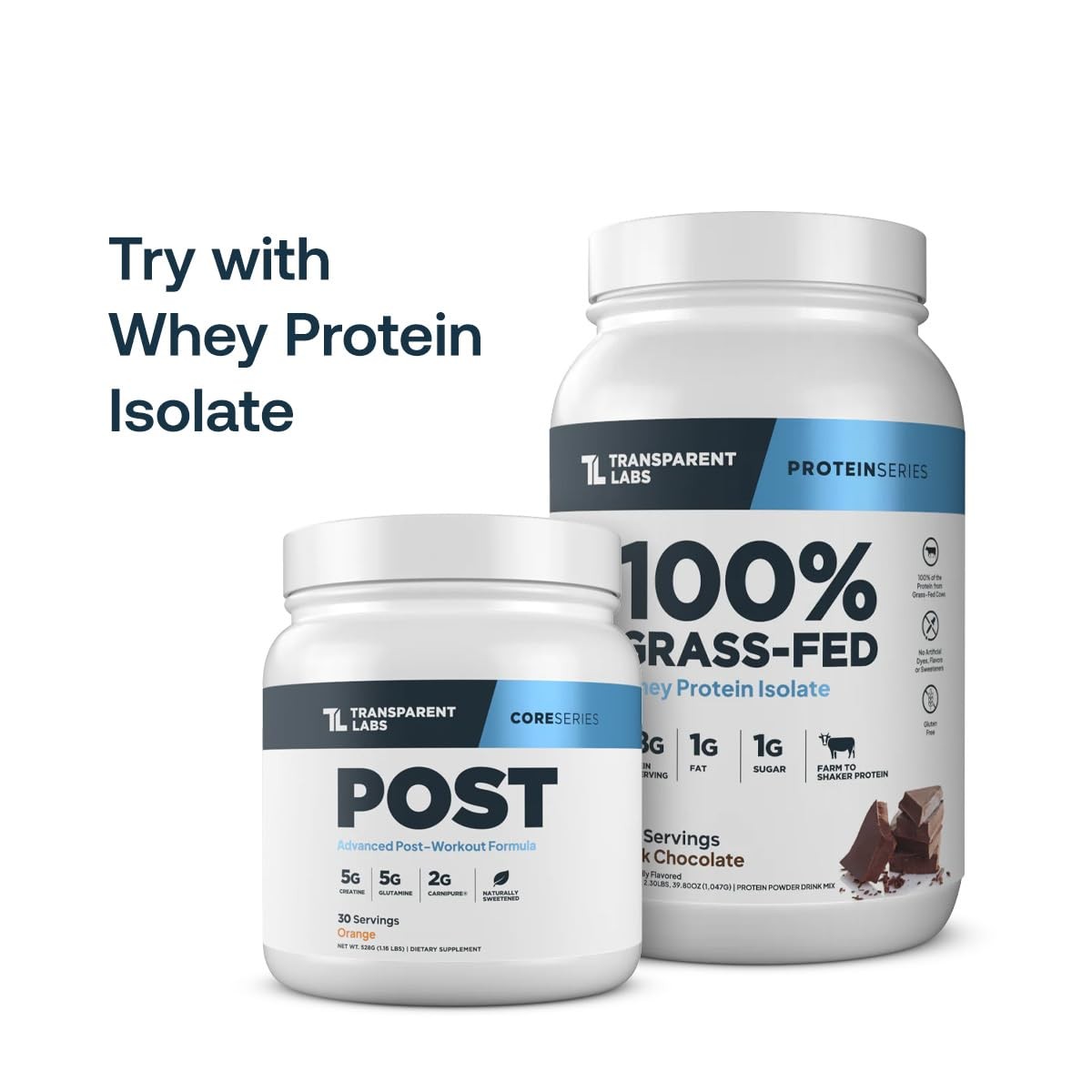 Transparent Labs Post PostWorkout Recovery Muscle Builder with LGlutamine, B…