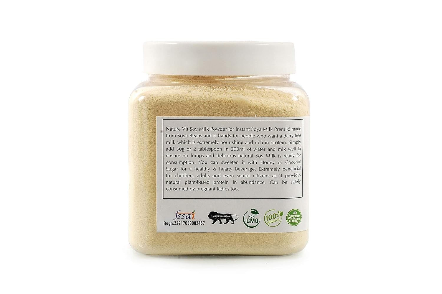 NatureVit Strawberry Soya Milk Powder 300g | Vegan Dairy Free Protein Drink