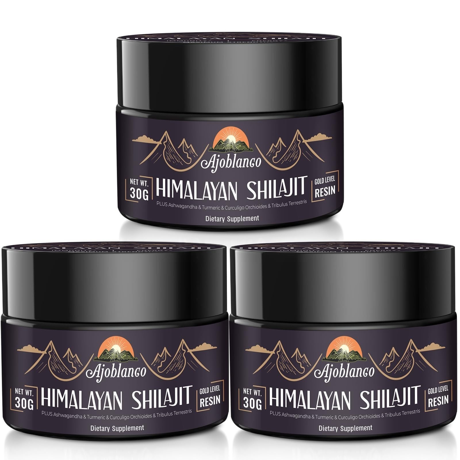 Ajoblanco Organic Shilajit Resin 600mg – Energy, Strength & Immunity